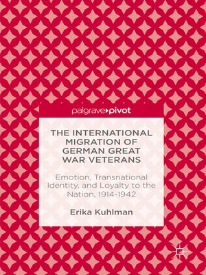 cover image of The International Migration of German Great War Veterans